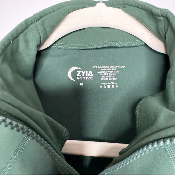 Zyia Active Half Zip Performance Pull Over Green Medium - Picture 4 of 6
